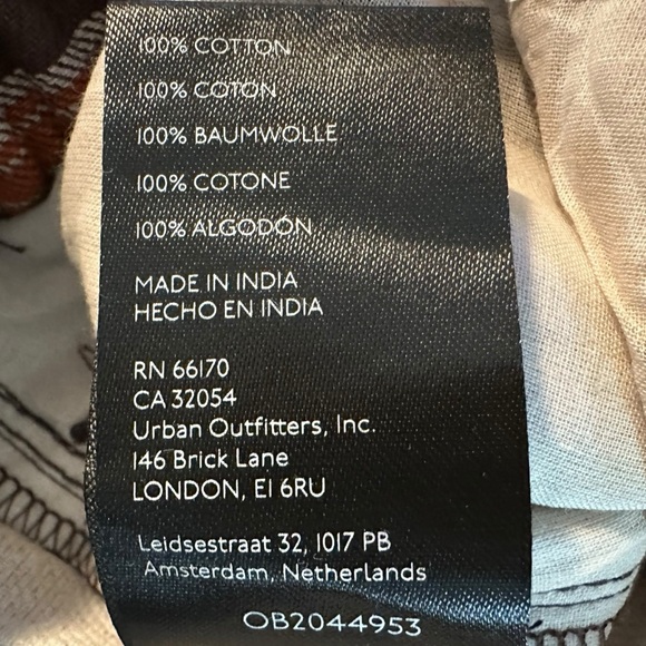 Free People Western Boho Ellie Pull On Barrel Pants Bloomers XS Brown Stripe NEW - Picture 9 of 11